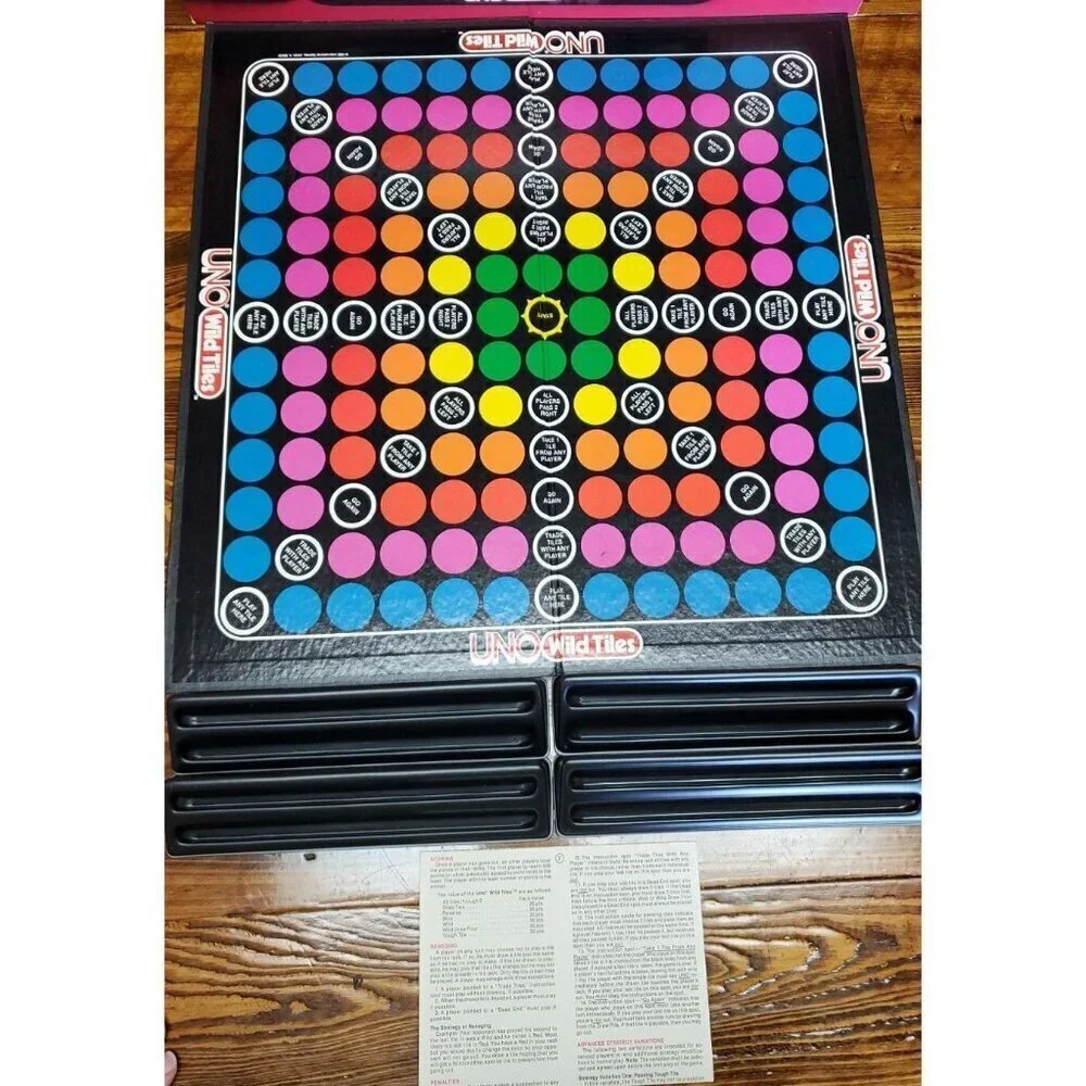 Vintage UNO Wild Tiles 1983 Strategy Board Game International Games
